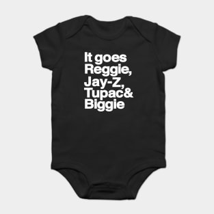 Til I Collapse Helvetica Hip-Hop Legends Baby Bodysuit